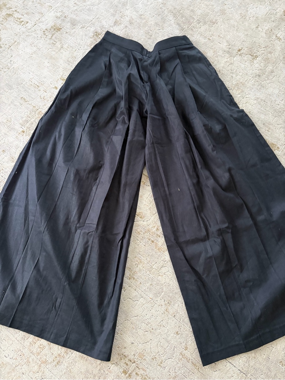Banana Republic Black Wide-Leg Chinos